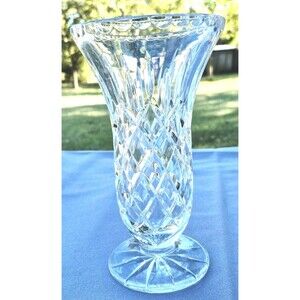 Irish Rose Crystal 8 1/4" Cut Glass   Vase - Stunning!